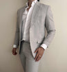2 Piece Vintage Light Grey Linen Suit (Pre order)