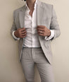2 Piece Vintage Light Grey Linen Suit (Pre order)