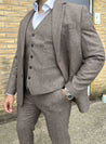 Ascot Light Brown Tweed Vest