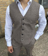 Ascot Light Brown Tweed Vest