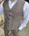 Ascot Light Brown Tweed Vest