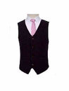 Charcoal Black Herringbone Vest