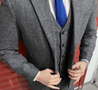 Blinder Grey Tweed Pants