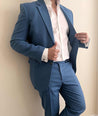 2 Piece Linen Cheltenham Blue Suit (Pre-order)