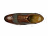 Peaky Grey Estate Men's Tweed Brogue Shoe With Brown Leather