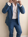 2 Piece Linen Cheltenham Blue Suit (Pre-order)