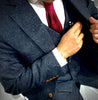 Charcoal Black Herringbone Vest