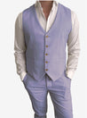 French Lavender 3 Piece Linen Suit