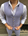 French Lavender 3 Piece Linen Suit