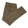 Brown with orange & Red Windowpane Tweed Pants