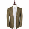 Brown Herringbone With Orange, Black & Red Windowpane 2 Piece Tweed Suit